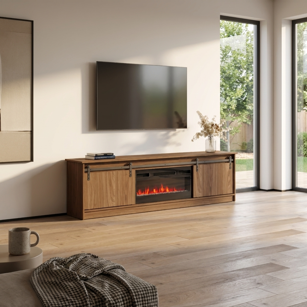 Granero 04 BL-EF Fireplace TV Stand