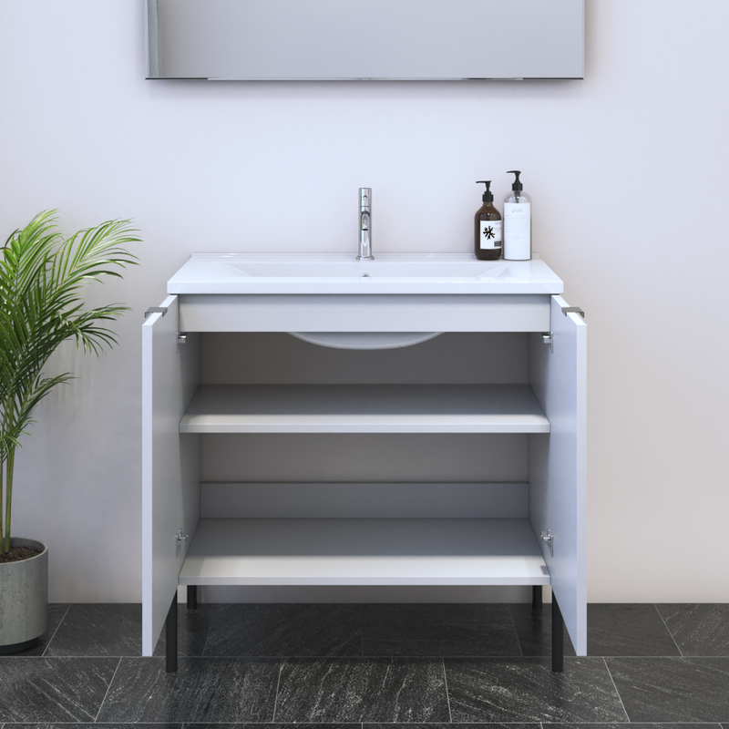 Nicole 2D 80 Floating Bathroom Vanity - Meble Furniture