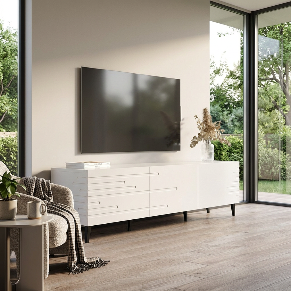 Nova 3K TV Stand, White, photo 2 of 7