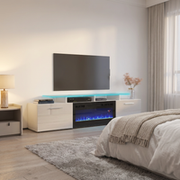 Rova BL-EF Fireplace TV Stand