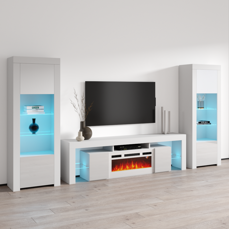 Soleo WH-EF BK-BK Entertainment Center - Meble Furniture