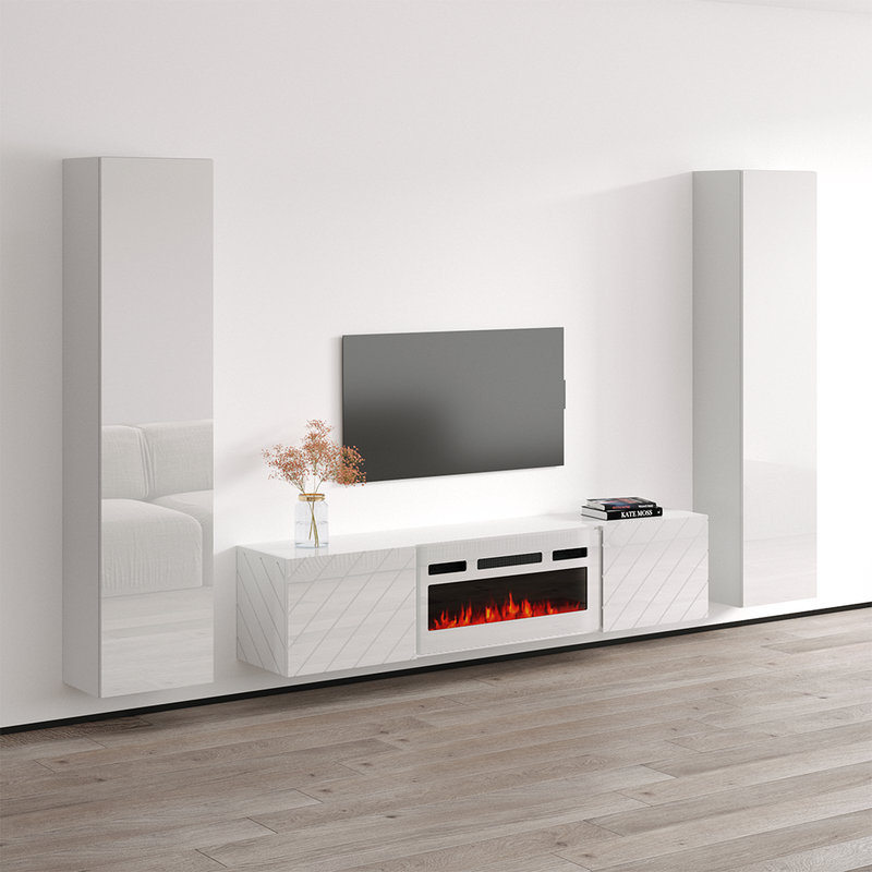 Luxe WH-EF Floating Fireplace Entertainment Center - Meble Furniture