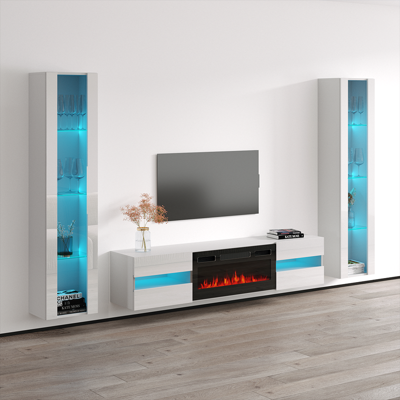 Metro BL-EF Floating Fireplace Entertainment Center - Meble Furniture