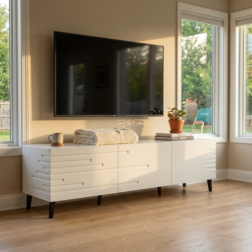 Nova 3K TV Stand, White, photo 6 of 7