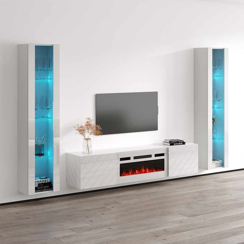 Luxe WH-EF Floating Fireplace Entertainment Center - Meble Furniture