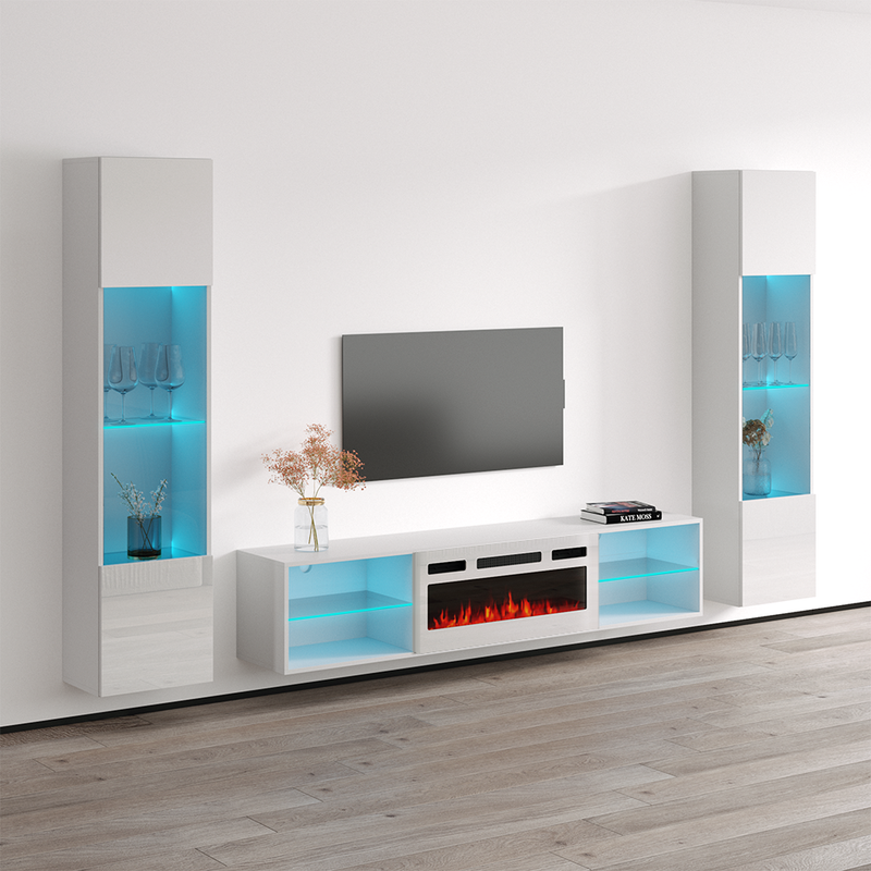 Lima WH-EF Floating Fireplace Entertainment Center - Meble Furniture