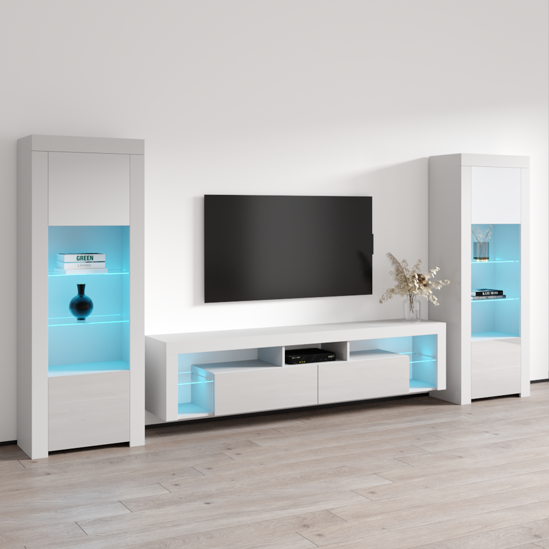 Milano 200 Floating BK-BK Entertainment Center - Meble Furniture