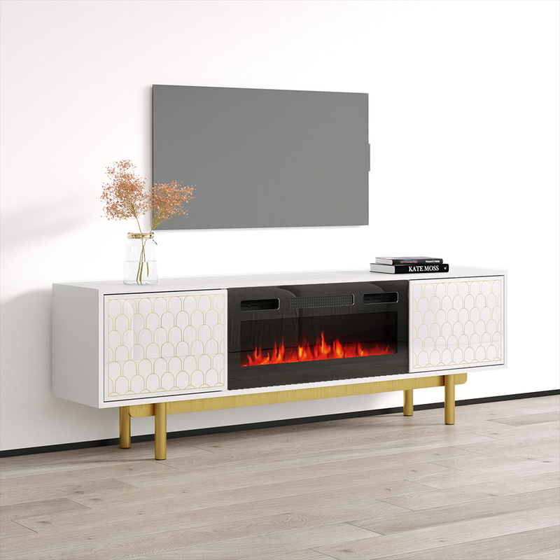 Karp BL-EF Fireplace TV Stand - Meble Furniture