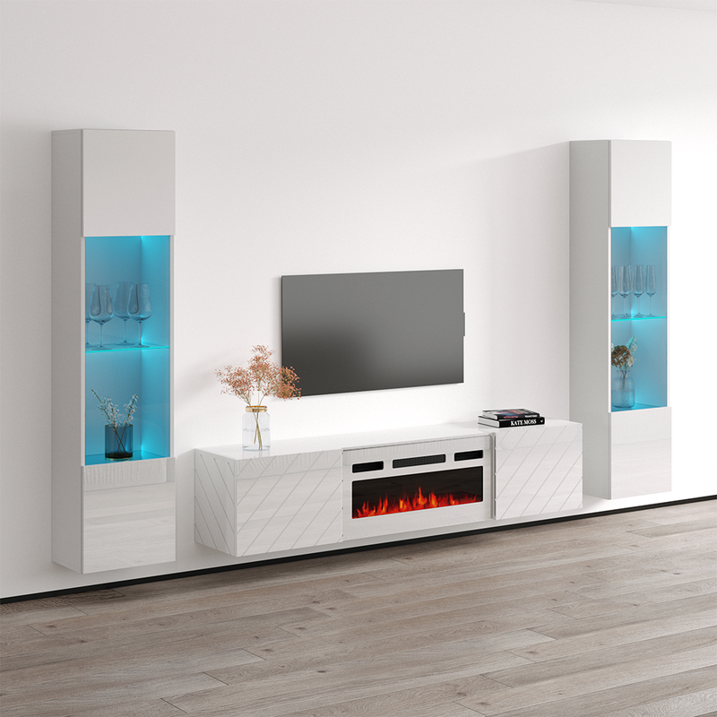 Luxe WH-EF Floating Fireplace Entertainment Center - Meble Furniture