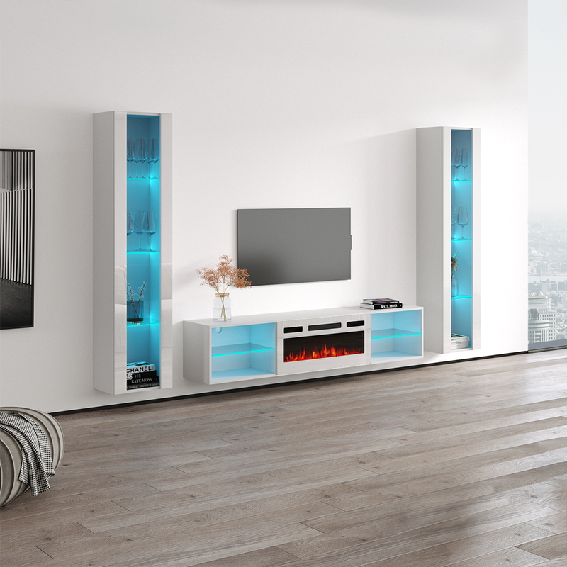 Lima WH-EF Floating Fireplace Entertainment Center - Meble Furniture