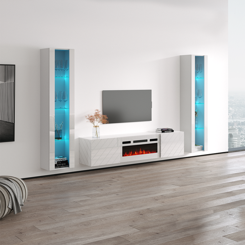 Luxe WH-EF Floating Fireplace Entertainment Center - Meble Furniture