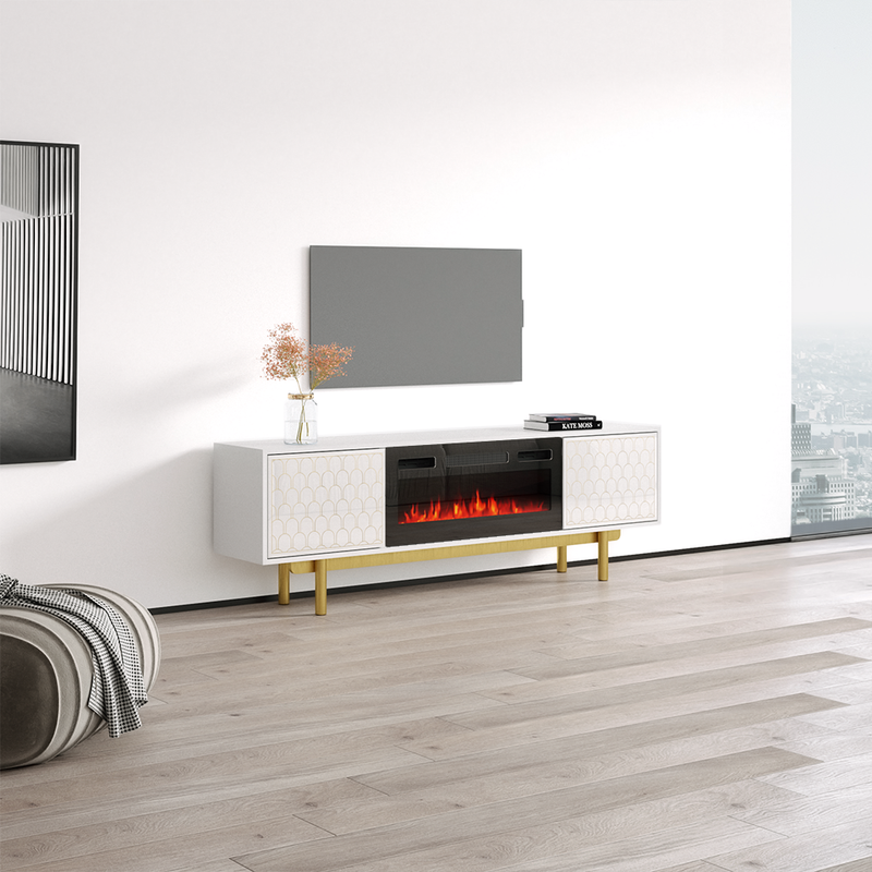 Karp BL-EF Fireplace TV Stand - Meble Furniture