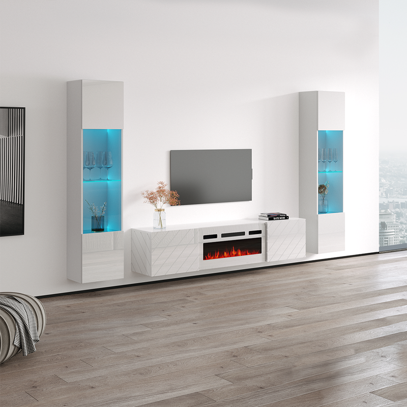 Luxe WH-EF Floating Fireplace Entertainment Center - Meble Furniture