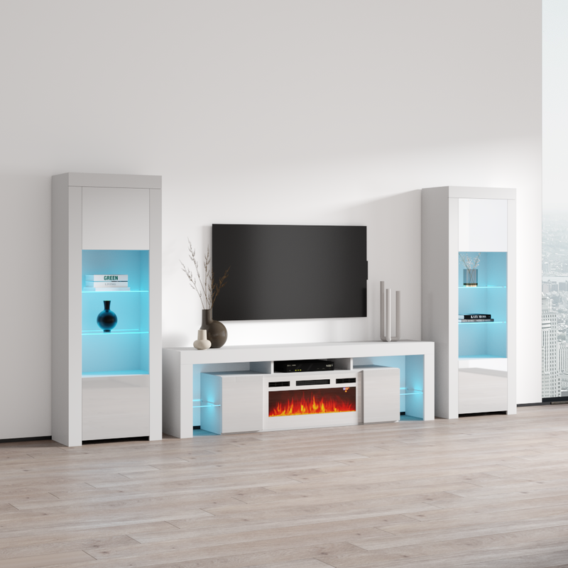 Soleo WH-EF BK-BK Entertainment Center - Meble Furniture