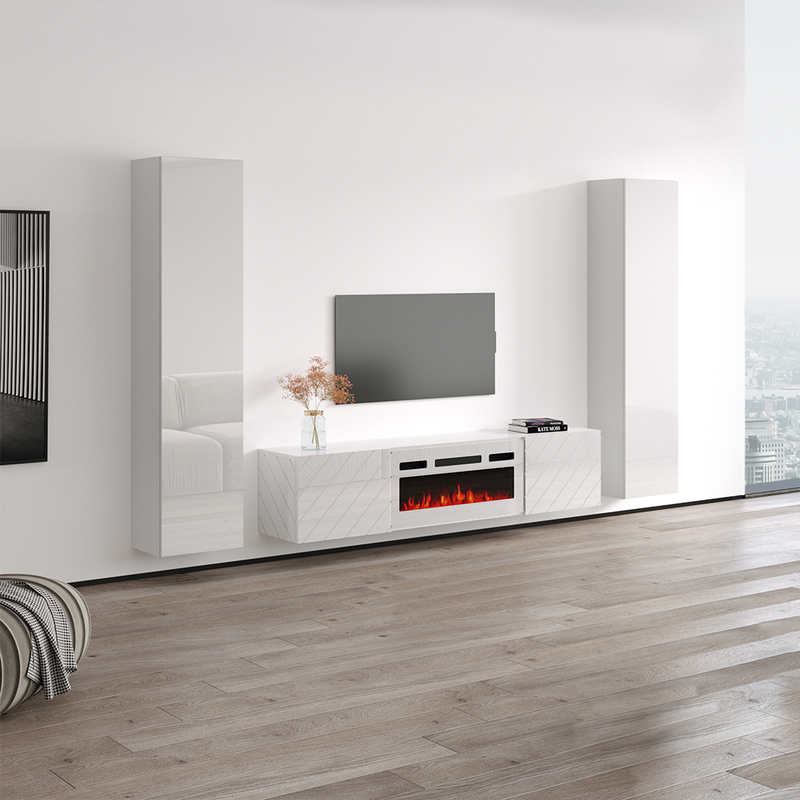 Luxe WH-EF Floating Fireplace Entertainment Center - Meble Furniture