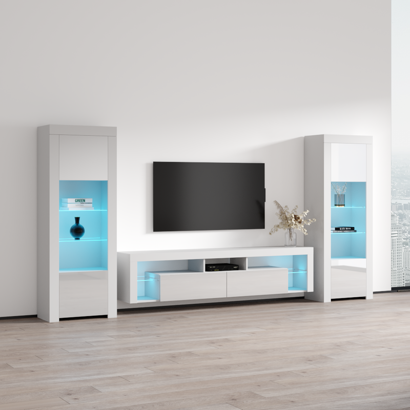 Milano 200 Floating BK-BK Entertainment Center - Meble Furniture