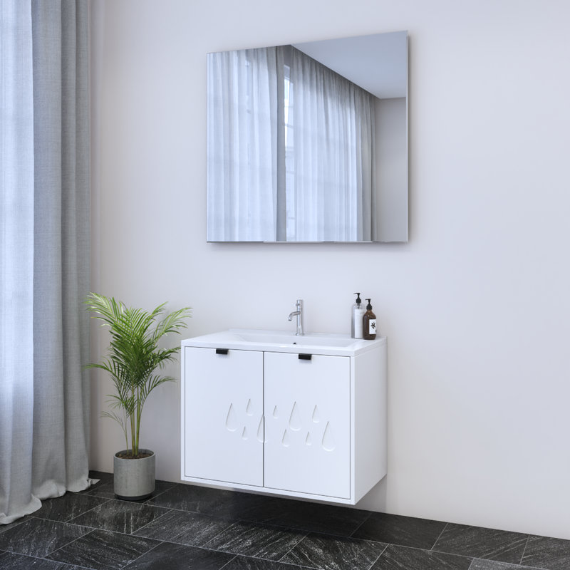 Teardrop 2D 80 Floating Bathroom Vanity - Meble Furniture