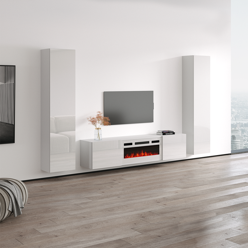 Cali WH-EF Floating Fireplace Entertainment Center - Meble Furniture