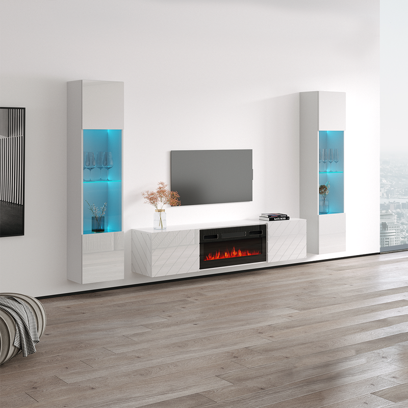 Luxe BL-EF Floating Fireplace Entertainment Center - Meble Furniture