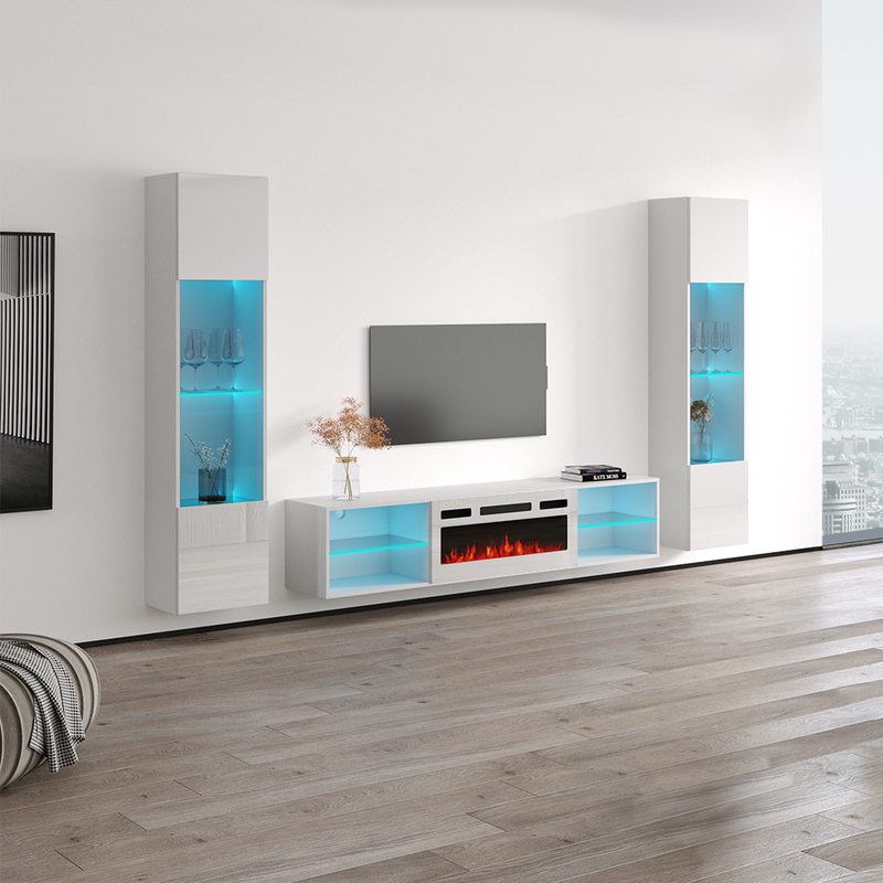 Lima WH-EF Floating Fireplace Entertainment Center - Meble Furniture