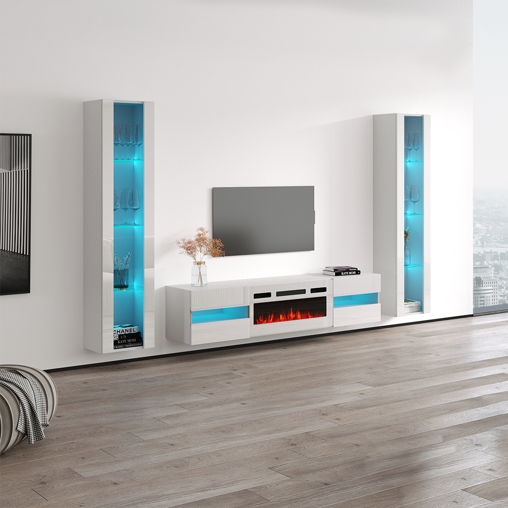 Metro WH-EF Floating Fireplace Entertainment Center - Meble Furniture