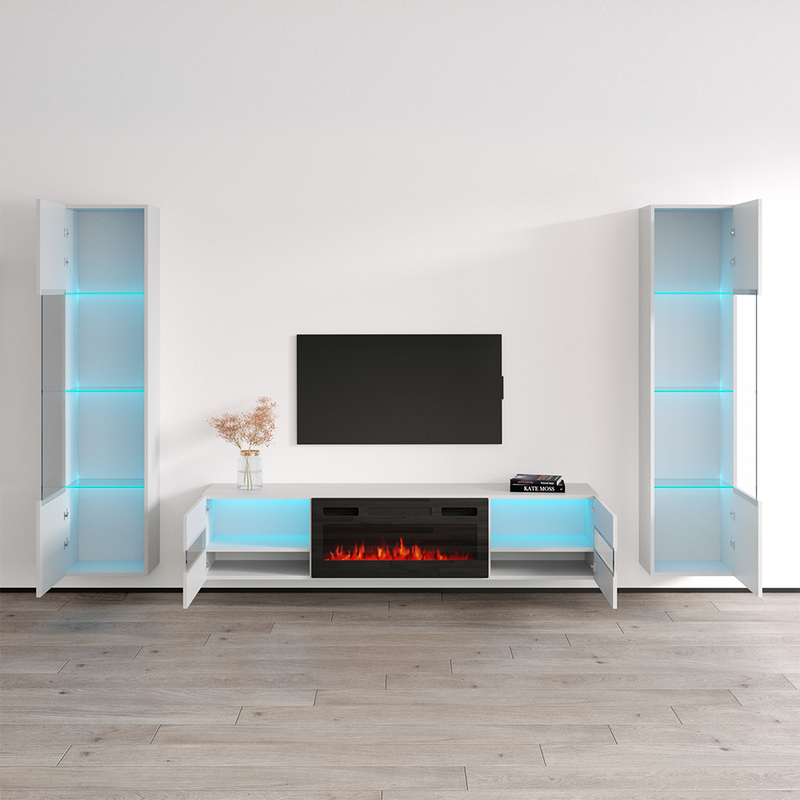 Metro BL-EF Floating Fireplace Entertainment Center - Meble Furniture