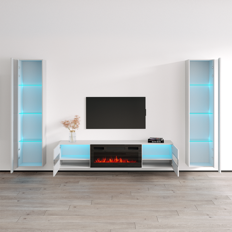 Metro BL-EF Floating Fireplace Entertainment Center - Meble Furniture
