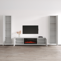 Cali BL-EF Floating Fireplace Entertainment Center - Meble Furniture