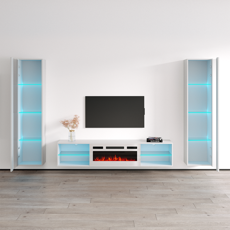 Lima WH-EF Floating Fireplace Entertainment Center - Meble Furniture