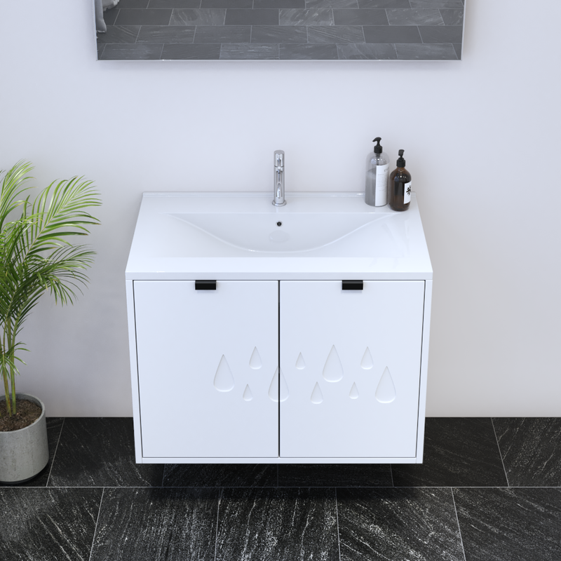 Teardrop 2D 80 Floating Bathroom Vanity - Meble Furniture