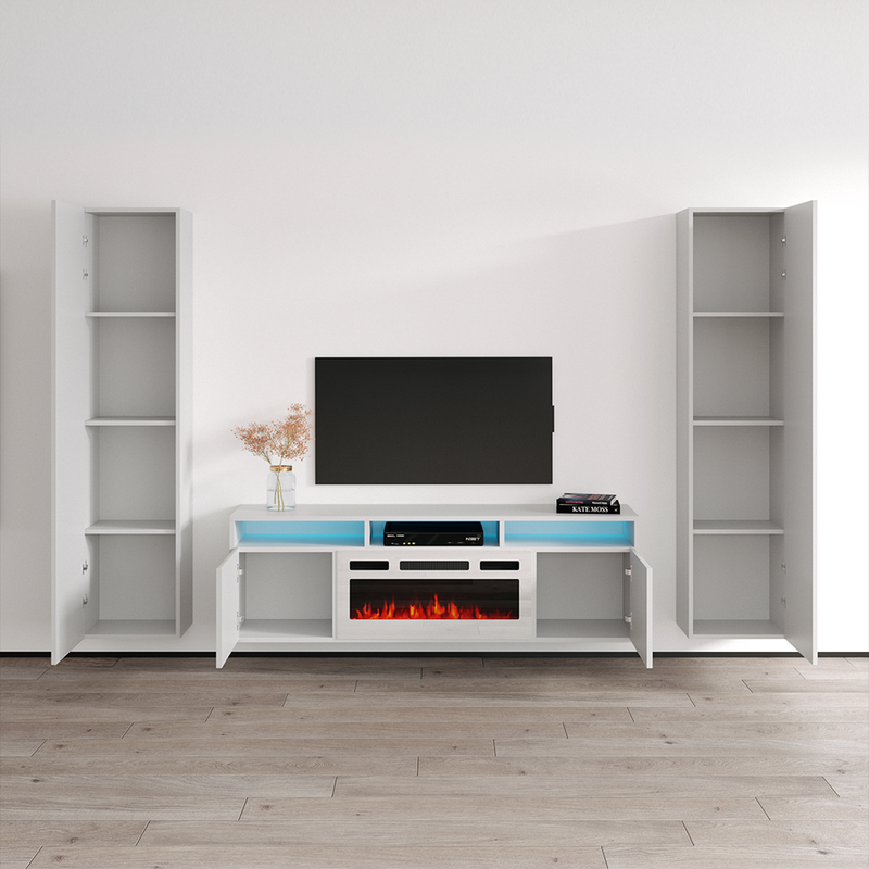 Giza WH-EF Floating Fireplace Entertainment Center - Meble Furniture