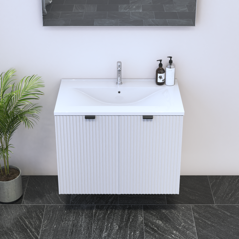 Nicole 2D 80 Floating Bathroom Vanity - Meble Furniture