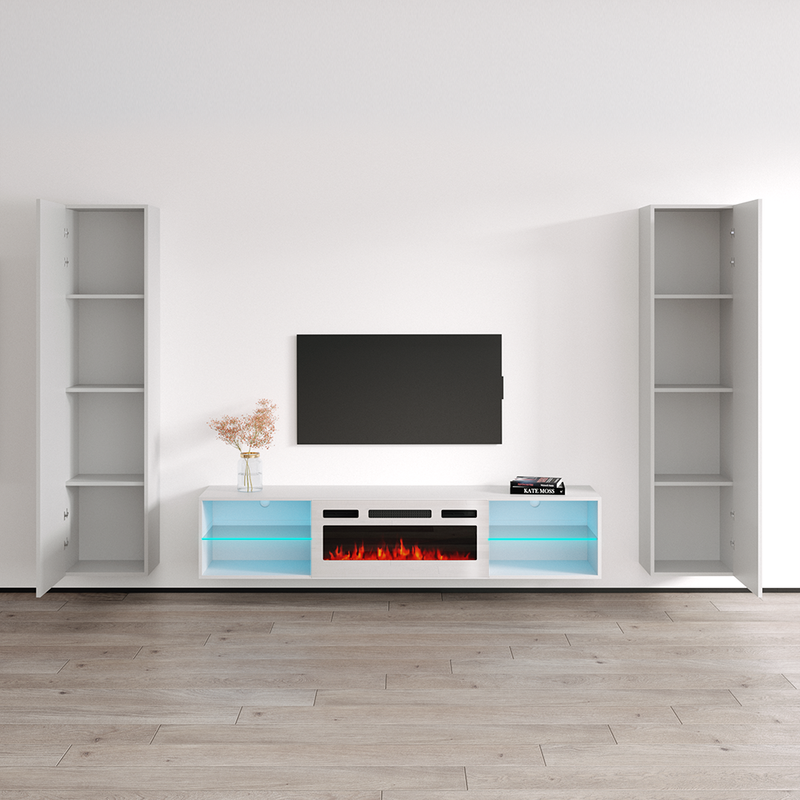 Lima WH-EF Floating Fireplace Entertainment Center - Meble Furniture