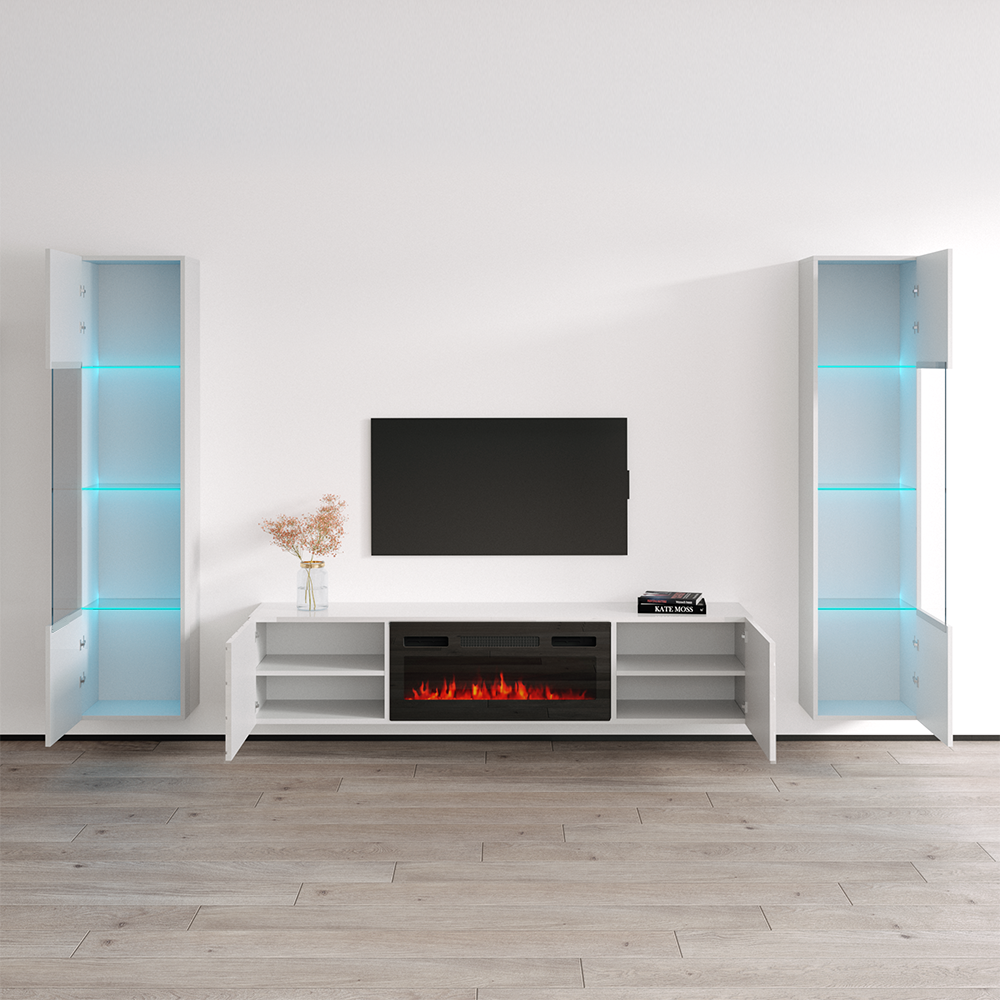 Luxe BL-EF Floating Fireplace Entertainment Center - Meble Furniture