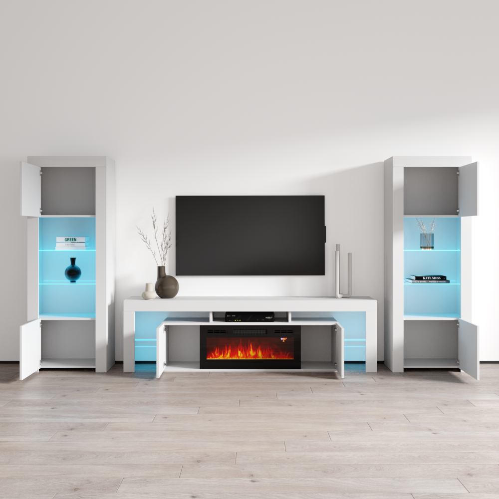 Soleo BL-EF BK-BK Entertainment Center - Meble Furniture