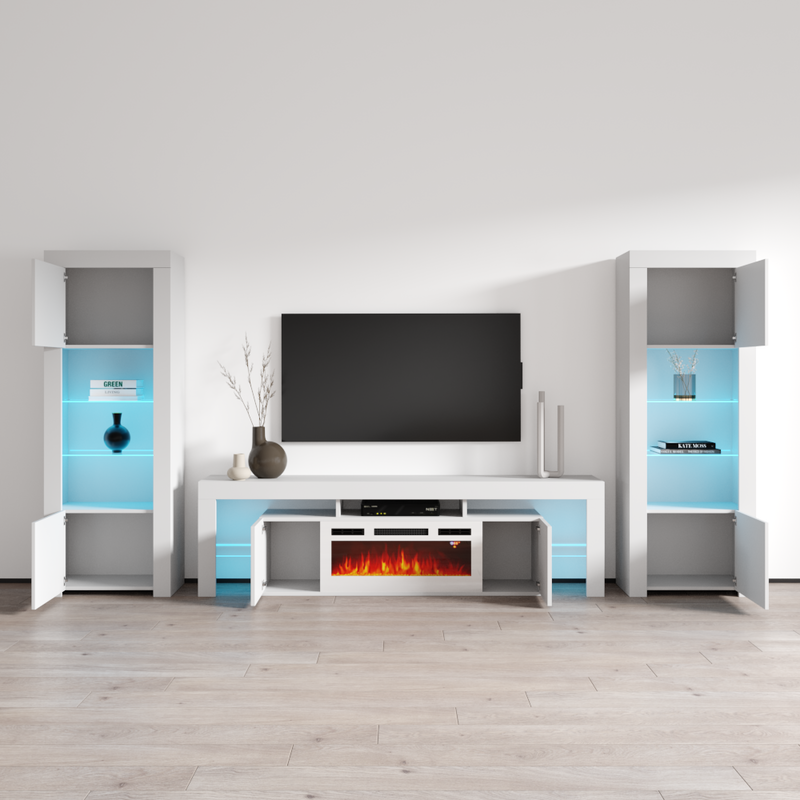 Soleo WH-EF BK-BK Entertainment Center - Meble Furniture