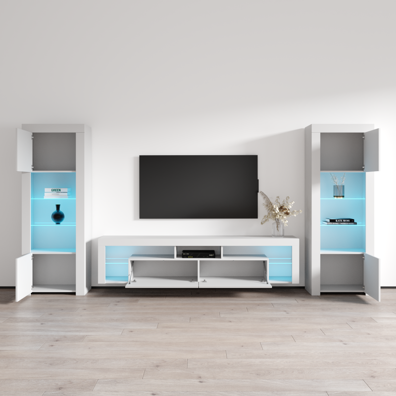 Milano 200 Floating BK-BK Entertainment Center - Meble Furniture