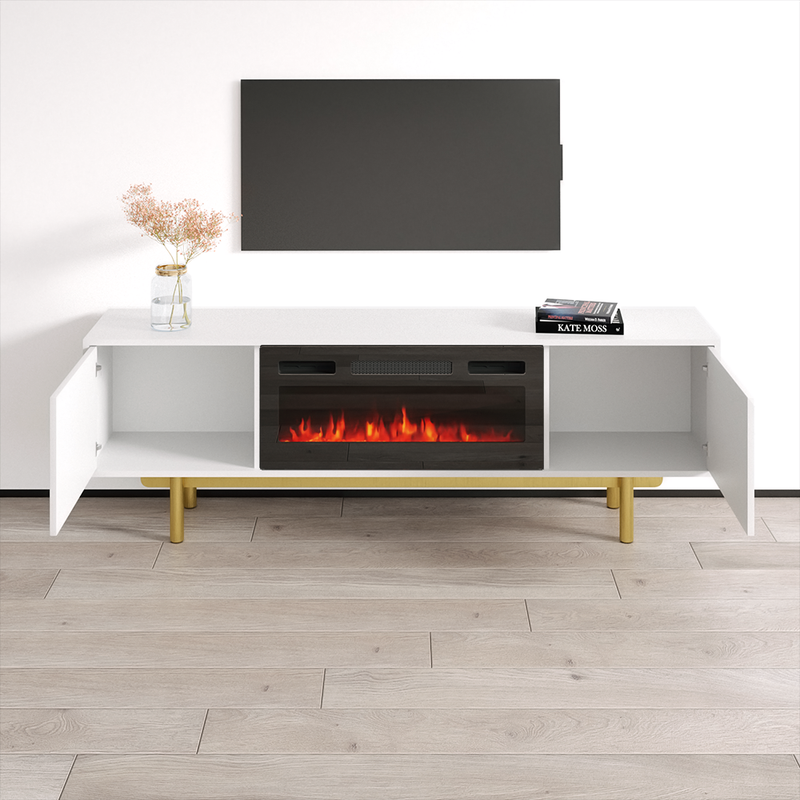 Karp BL-EF Fireplace TV Stand - Meble Furniture