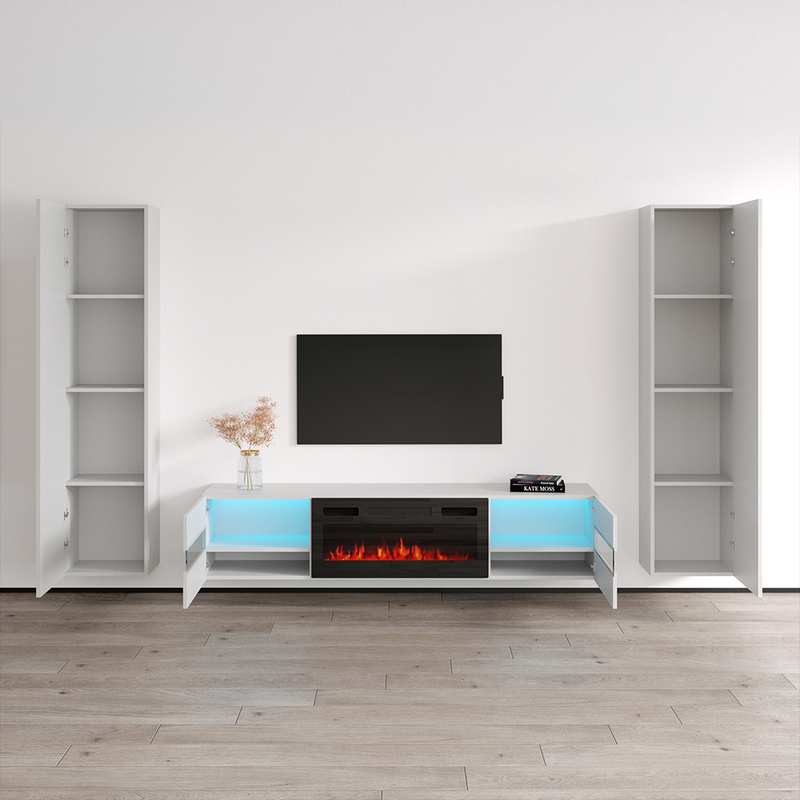 Metro BL-EF Floating Fireplace Entertainment Center - Meble Furniture