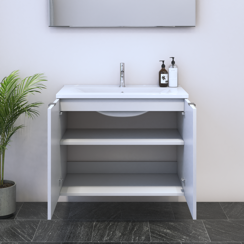 Nicole 2D 80 Floating Bathroom Vanity - Meble Furniture