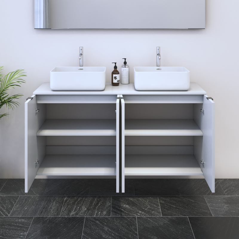 Nicole 4D 120 Double Sink Floating Bathroom Vanity - Meble Furniture