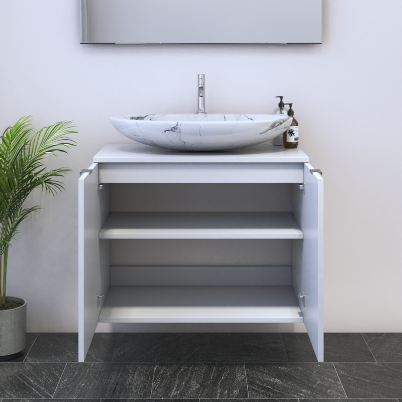 Nicole 2D 80 Floating Bathroom Vanity - Meble Furniture