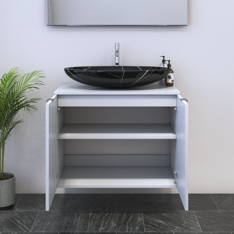 Nicole 2D 80 Floating Bathroom Vanity - Meble Furniture