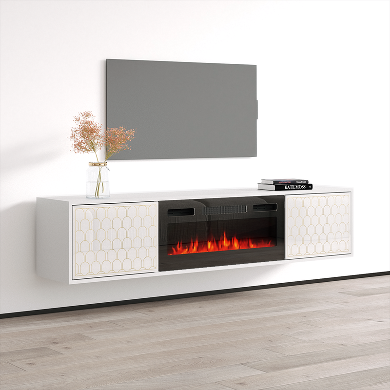 Karp BL-EF Fireplace TV Stand - Meble Furniture