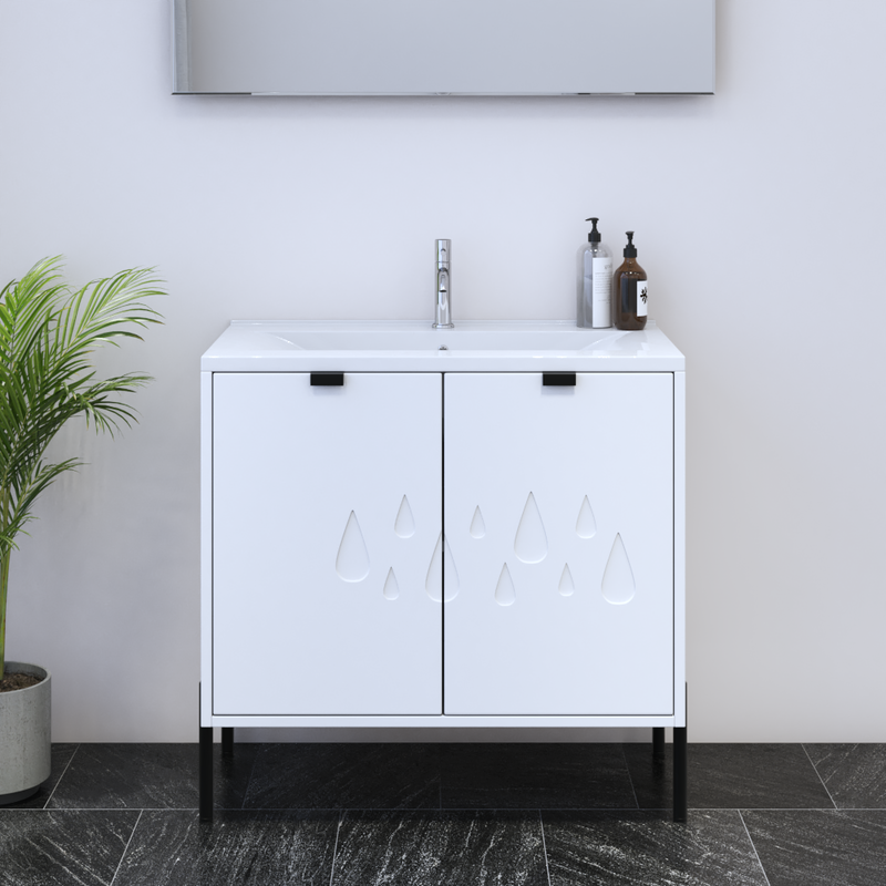 Teardrop 2D 80 Floating Bathroom Vanity - Meble Furniture