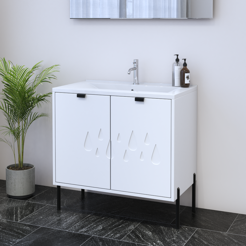 Teardrop 2D 80 Floating Bathroom Vanity - Meble Furniture