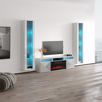 Giza BL-EF Floating Fireplace Entertainment Center - Meble Furniture