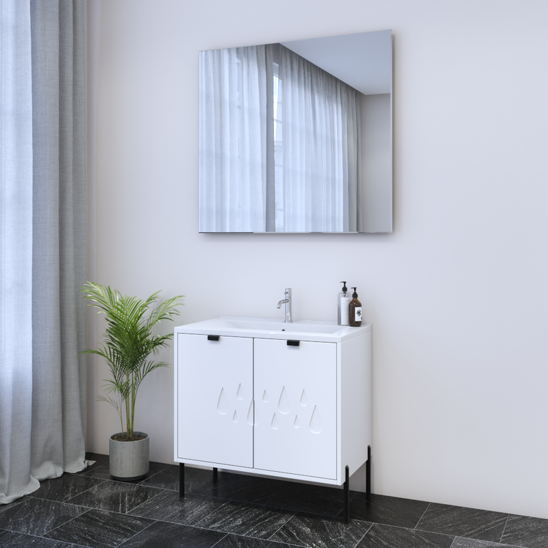 Teardrop 2D 80 Floating Bathroom Vanity - Meble Furniture