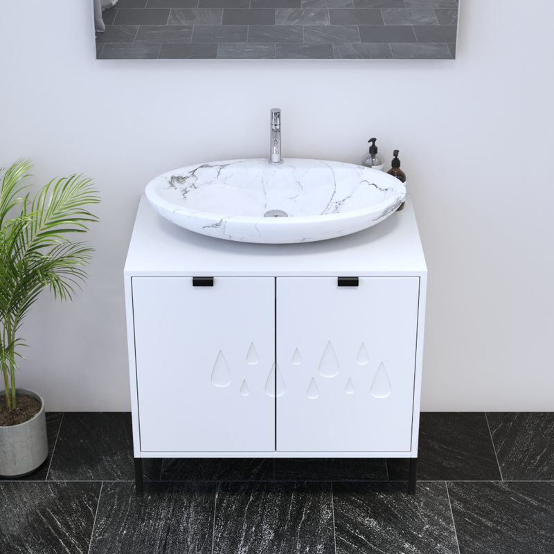 Teardrop 2D 80 Floating Bathroom Vanity - Meble Furniture