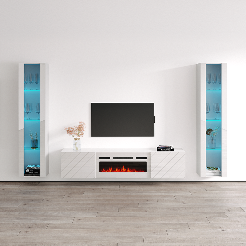 Luxe WH-EF Floating Fireplace Entertainment Center - Meble Furniture